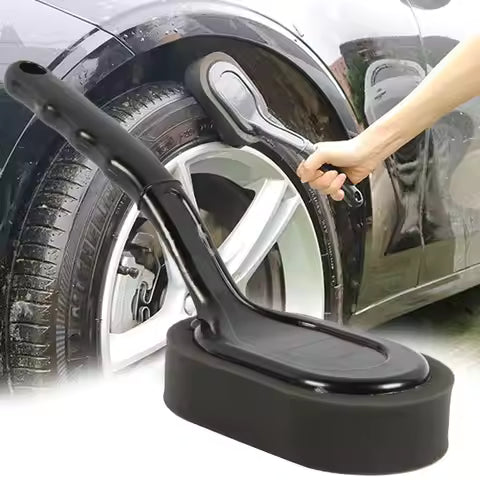 Car Tire Waxing Long Handle Sponge Brush